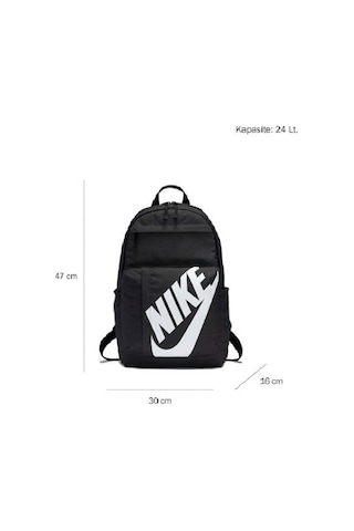 Nike Beyaz Baskılı 0944 Unisex Spor Siyah Sırt Çantası