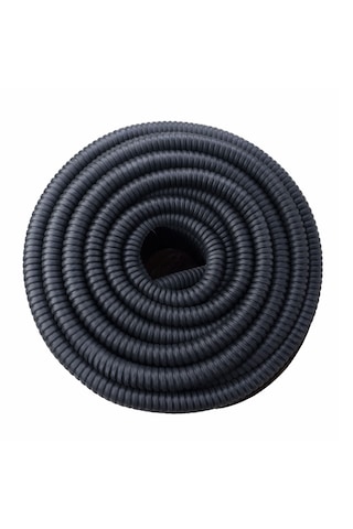Has Light Pvc Kaplı İzoleli Çelik Spiral Boru 32 Mm 25 Metre Siyah