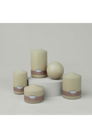 Linens Basic Yuvarlak C10 Cm Baton Mum Bej