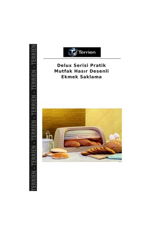 Delux Serisi Pratik Mutfak Hasır Desenli Ekmek Saklama Çok Renkli