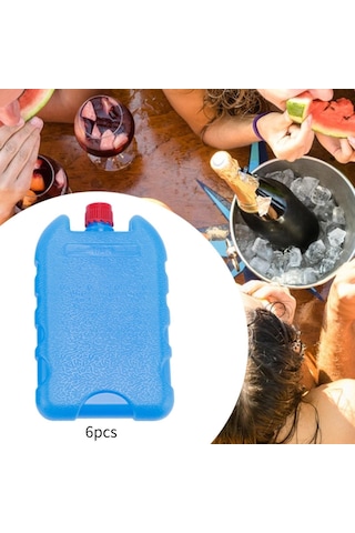 Homyl 6x Buz Soğutucu Blokları Yeniden Kullanılabilir Soğutma Mavi