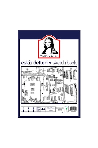 Eskiz Defteri A-4 Dokulu Kağıt Kara Kalem Çalışma Defteri 50 Yapr