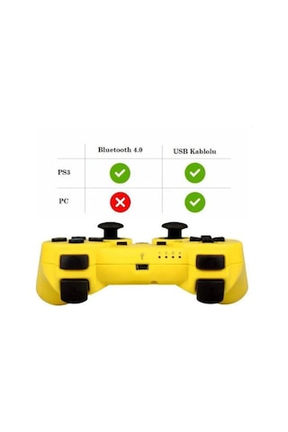 Gamepad Oyun Kolu Ps3 Uyumlu Kol Ps3 Uyumlu Kablosuz Analog Oyun Kolu Şarjlı