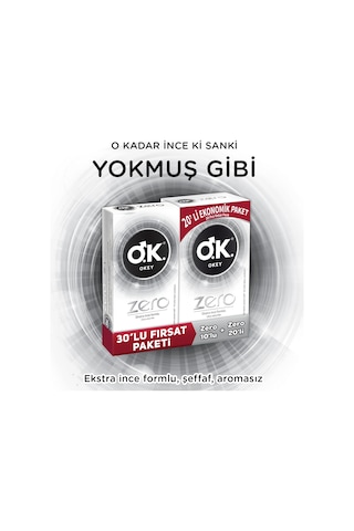 Okey Zero Prezervatif 30'lu