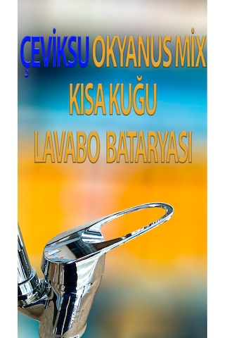 Okyanus Mix Kısa Kuğu Lavabo Bataryası Krom