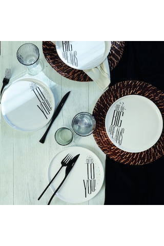 Keramika Dream & Cherrs Nordic Pasta Tabağı 22 Cm 4 Parça 22729-30 Beyaz