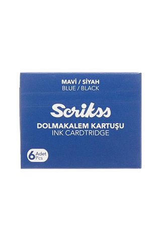 Kartuş Dolma Kalem Kartuşu 6'li Blister 10'lu Paket Mavisiyah Diğer