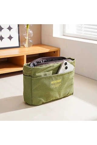 Travel Çanta İçin Büyük Fermuarlı İç Organizer, Yeşilimsi 361982281 Fildişi