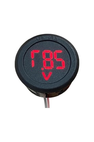 Yuvarlak Dc 4-100v Voltmetre - Karavan Ve Motosiklet Uygun