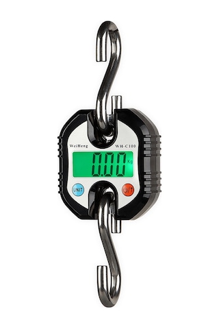 Honmex 150kg Çift Hassasiyetli Mini Ağır Duty Dijital Vinç Terazi - Çelik Kanca, Abs Gövde, Lcd Işık, Kg/lb/jin Dönüşümü Pil Dahil Değil