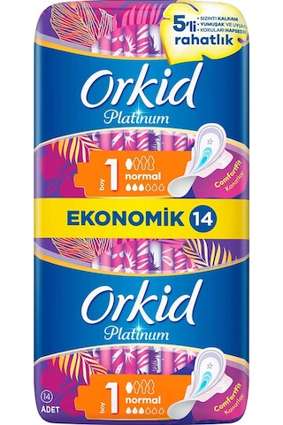 Orkid Platinum Hijyenik Ped Ultra Normal 14'lü