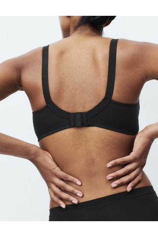 Marks & Spencer İşleme Detaylı Toparlayıcı Pamuklu Sütyen T33008020 Siyah