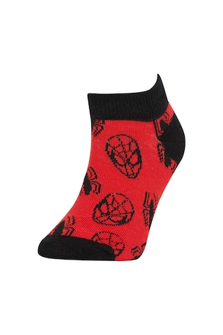 DeFacto Erkek Çocuk Marvel Spiderman 3'lü Pamuklu Patik Çorap -  Z9028A6NSKR1