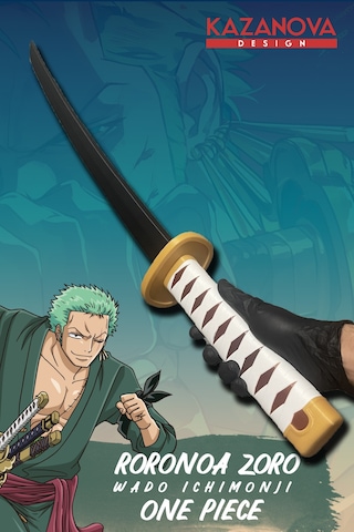 Kazanova Design Zoro Wado Ichimonji Katlanabilir Katana Figür 98 Cm One Piece Anime Cosplay