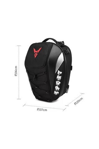 Gahome Motosiklet Arka Çanta - Kırmızı Siyah