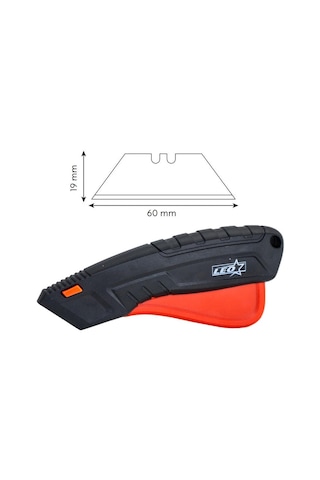 Leo Sx-9607 Otomatik Geri Çekmeli Emniyetli Maket Bıçağı