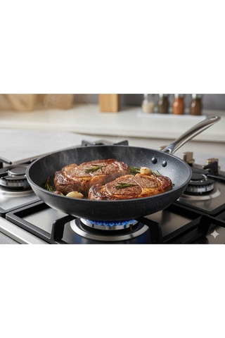Polochef Megatron Granit Kızartma Balık,sote,et,kızartma Tavası 28 Cm Çelik Saplı Gri