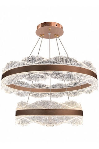 Bohem Aydınlatma Modern Dağ Modeli 40x60 3 Renk Led Kumandalı Salon Avizesi Beyaz Sarı Günışığı Kahve Rengi