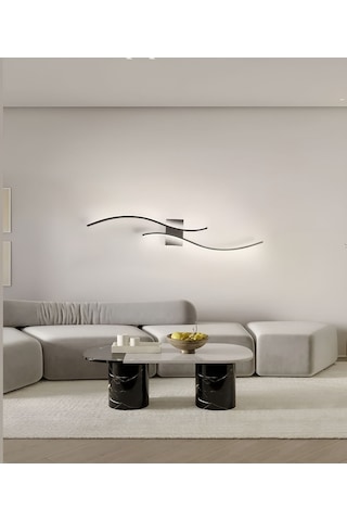 Kuğu / Aplik / 100 Cm / 3 Renk Işık / Antrasit Renk Antrasit