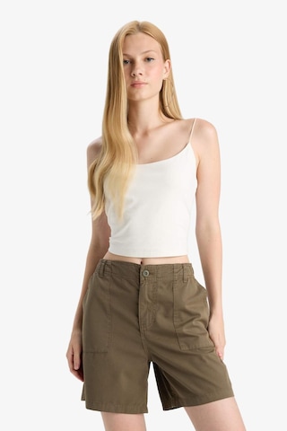 Defacto Coool Normal Bel Kısa Paça Gabardin Şort F3318ax25smkh341 Haki