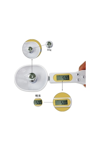 Dancemonkey Elektronik Kaşık Ölçeği Ev Terazi 500 Gr/0,1 Beyaz, Güvenilir Beyaz