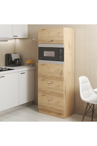 Mikrodalga Fırın Raflı Kapaklı Çekmeceli Çok Amaçlı Hazır Mutfak