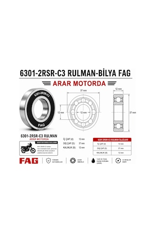 6301-2rsr-c3 Rulman-bilya Fag - Arr6301fag