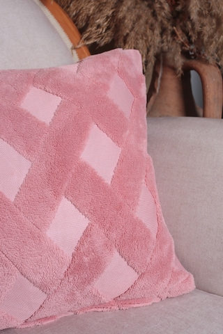 Cross Welsoft Jakarlı Dekoratif Kırlent Kılıfı 43x43 - Ztcross Pembe