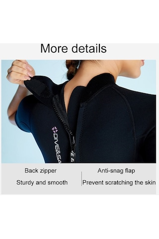 Dıve&saıl 1.5mm Kısa Kollu Tek Parça Warm Wetsuit Sörf Şnorkel Kış Yüzme Dişlisi Erkek 001