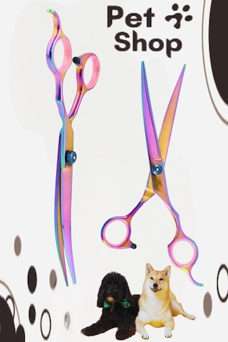 Rainbow Kavisli Pet Shop Evcil Hayvan Saç Tüy Kesme Şekil Verme M