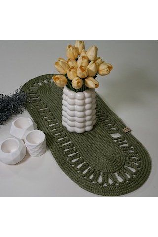 Zengin Design Home Zdh-805 Oval Runner Haki