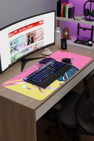 Noragami Kaymaz Dikişli Kauçuk Oyuncu Mousepad V3 - 90x40 Xxl Gaming Mouse Pad Fare Altlığı