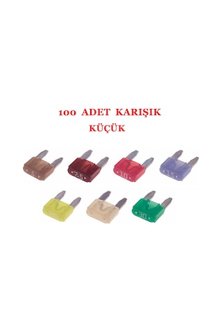 100 Adet Karışık Oto Bıçak Sigorta Küçük