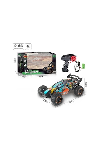 1:10 Kumandalı Dev Off-road Araba 15km/h Hızlı, Şarjlı, 2.4ghz 40 Cm Rc Arazi Aracı