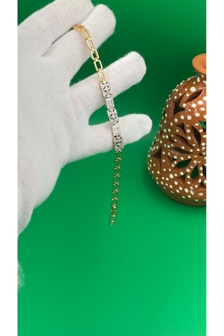 Xuping Rose Gold Yıldız Desenli Zirkon Taşlı Bileklik Altın