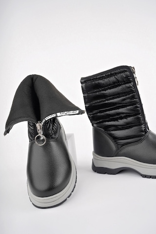 Muggo Sugar Garantili Çocuk Unisex Rahat Kalıp Önü Fermuarlı İçi Kürklü Yağmur Ve Kar Botu 001