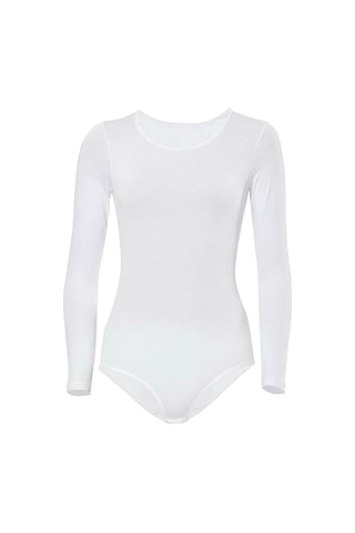 Likralı Uzun Kollu Body 4058 Siyah