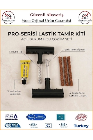 Trendhomm Lastik Tamir Seti - Patlak Lastik Fitil Atma Kiti