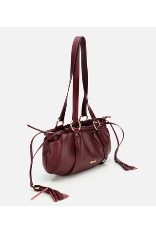 Hotiç Kadın Deri Bordo Yumuşak Dokulu Bowling Omuz Çantası 03cah316710a780 03cah316710a780 Bordo