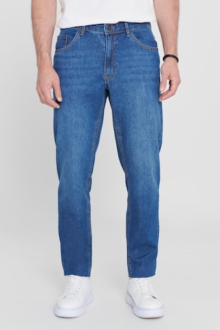 AC&Co / Altınyıldız Classics Erkek Mavi Comfort Fit Geniş Kesim Pamuk Denim Jean Kot Pantolon 4A0123200011MAV40