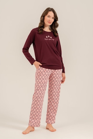Arnetta Kadın Enjoy The Little Things Mor Uzun Kol Pijama Takım Ar3759-s-v1 Ar3759-s-v1