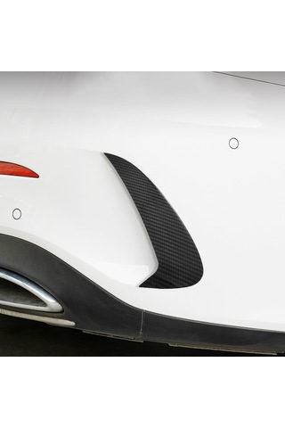 Crackedice Mercedes Benz İçin Arka Tampon Trim Kapağı Araba Tasarımı Karbon Fiber