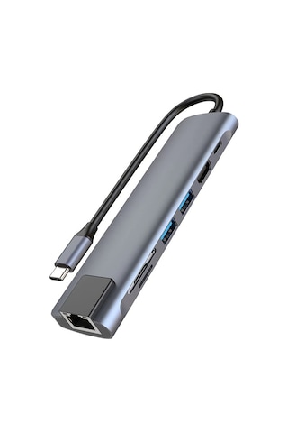 Winex 7in1 USB Type-C Hub Port Adaptör HDMI USB Ethernet PD Giriş