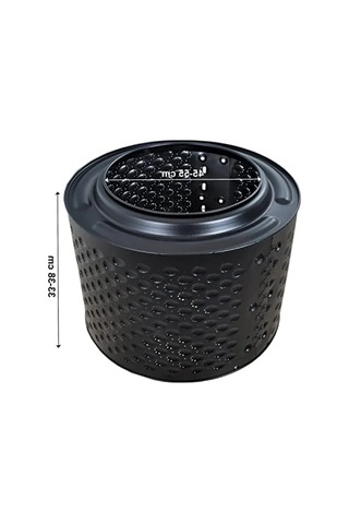 Fırınlanmış Metal Büyük Saksı - 33-38 Cm Yükseklik, 45-55 Cm Çap