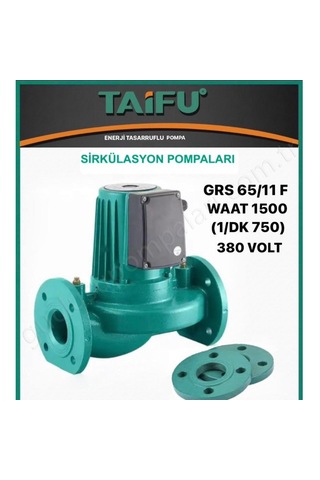 Taifu Grs 65/11 F Sirkülasyon Pompası 380 Volt, 1500 Watt Gövde Uzunluğu 340 Mm