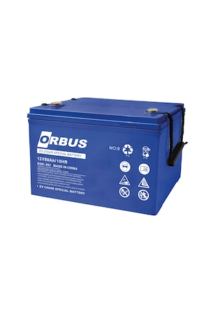 Orbus 12v 80ah Engelli Araç Aküsü Orbus 12v 80ah Engelli Araç Aküsü