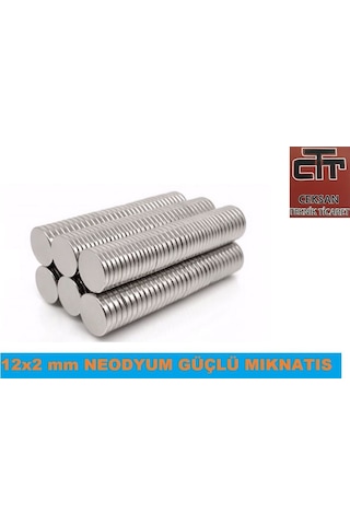 Neodyum Miknatis D12X 2 Mm 50 Adet Ekstra Kuvvetli