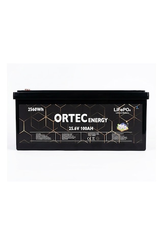 Ortec 25.6v 100ah Lfp Lityum Akü 2560wh Akıllı Bms Bluetooth Destekli Solar Akü