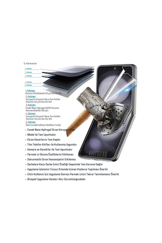 Xiaomi Mix Flip 2 Uyumlu Katlanır İç Ekran Koruyucu Esnek Nano Hydrogel Film - Extra Koruma