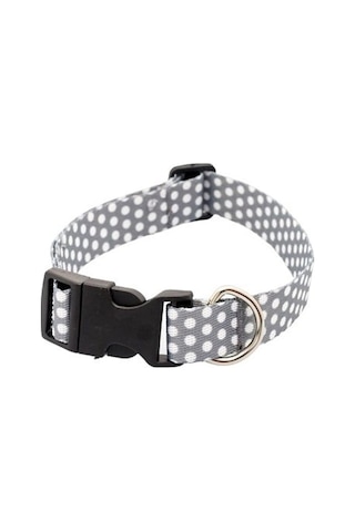 Pettagart Puantiyeli Gri Küçük Irk Köpek Boyun Tasması M Boyun 25 Cm X 40 Cm / 2 Cm Çok Renkli